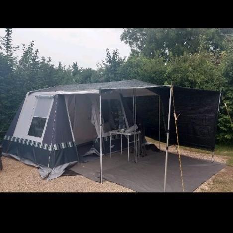 4 persoons katoenen tent, Caravans en Kamperen, Tenten, tot en met 4, Zo goed als nieuw, Ophalen