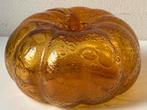 Handgeblazen amber glazen pompoen – bullicante techniek, Ophalen of Verzenden