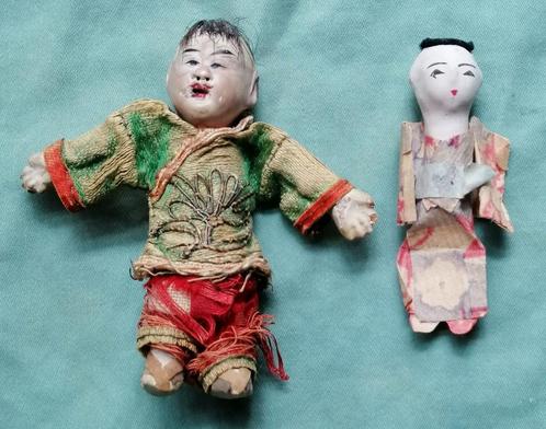 Antiek Chinees en Japans poppetje voor poppenhuis, Antiek en Kunst, Kunst | Niet-Westerse kunst, Ophalen of Verzenden
