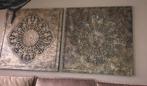 Twee decoratieve wandpanelen, Huis en Inrichting, Woonaccessoires | Wanddecoraties, Ophalen of Verzenden, Zo goed als nieuw