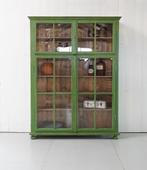 Vintage kast, Houten kast, Buffetkast, Opbergkast, Oude kast, 200 cm of meer, 150 tot 200 cm, Ophalen of Verzenden, Glas