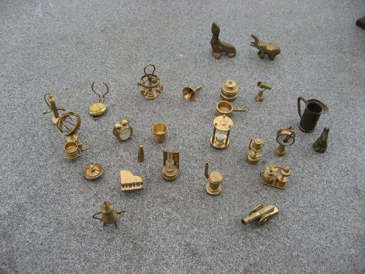 mooie koperen /messing miniaturen voor bv in letterbord, Antiek en Kunst, Antiek | Koper en Brons, Koper, Verzenden