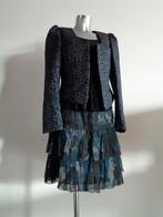 Co-ord set Maison Scotch jasje (L) met zijden Essentiel rok, Blauw, Zo goed als nieuw, Jasje, Maison Scotch