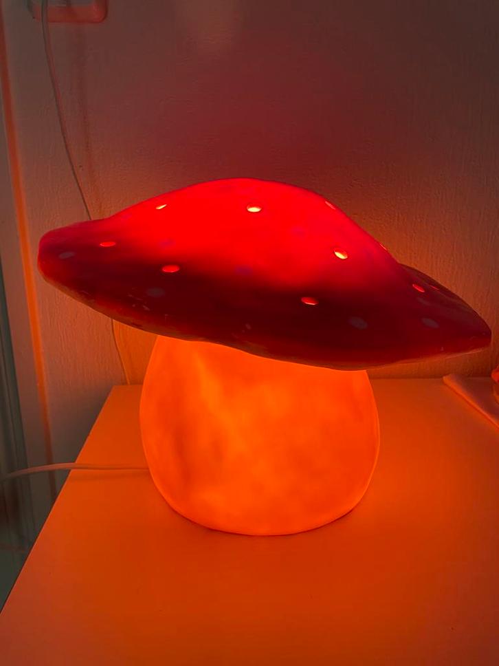 Heico paddenstoel lamp, Huis en Inrichting, Lampen | Vloerlampen, Zo goed als nieuw, Minder dan 100 cm, Kunststof, Ophalen of Verzenden