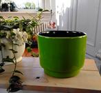 Retro / vintage bloempot - groen - appelgroen, Antiek en Kunst, Ophalen of Verzenden