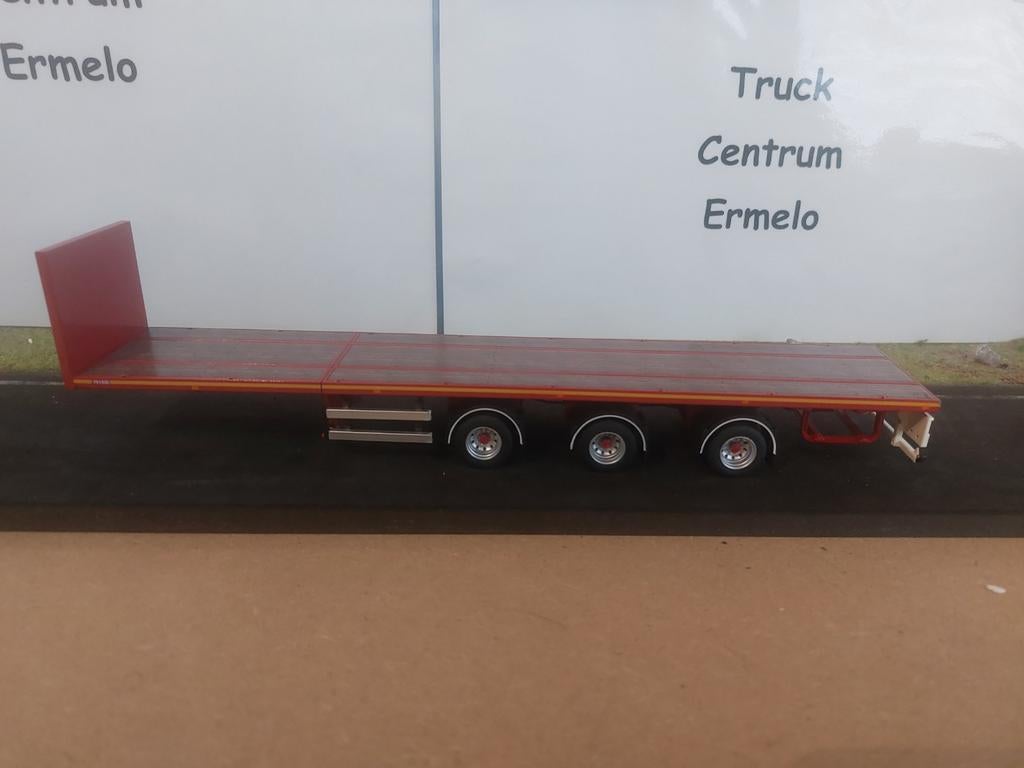 3-assige platte oplegger met meestuurende asse tekno, Ophalen of Verzenden, Nieuw, Bus of Vrachtwagen, Tekno