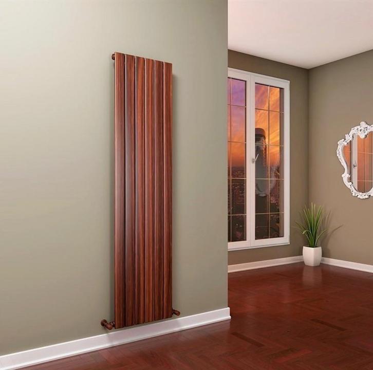 Designradiator hout effect, Doe-het-zelf en Verbouw, Verwarming en Radiatoren, Nieuw, Radiator, Ophalen of Verzenden