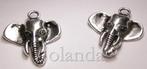 0810 Zilver Kleurige Metalen Olifant Bedels, Sieraden, Tassen en Uiterlijk, Bedels, Overige merken, Overige materialen, Ophalen of Verzenden