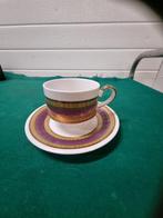 kop en schotel paars goud kleurig, Antiek en Kunst, Antiek | Servies los, Ophalen of Verzenden