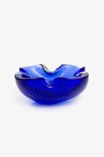 Blauw gegolfd Murano Bullicante asbak, Ophalen