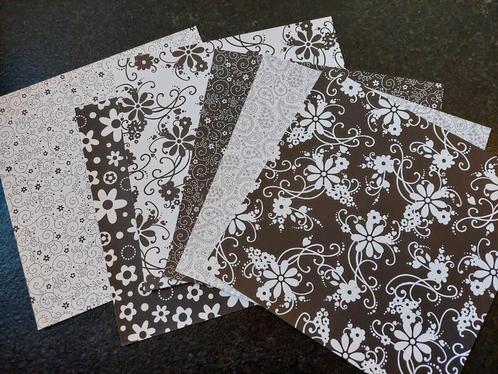 Doodlebug Design 6 vellen black and white, Hobby en Vrije tijd, Scrapbooking, Nieuw, Ophalen