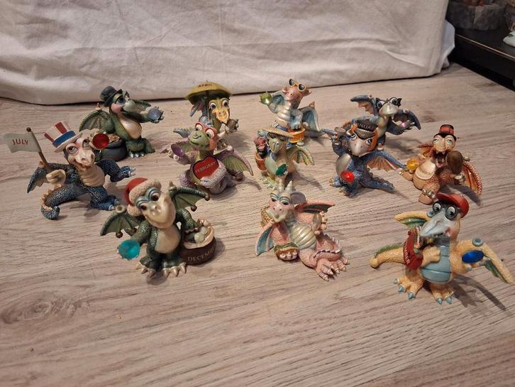 complete Franklin Mint Mood Dragon draakjes  beeldjes, Verzamelen, Beelden en Beeldjes, Zo goed als nieuw, Fantasy, Ophalen of Verzenden