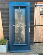 Stompe Voordeur met Glas in Lood, Doe-het-zelf en Verbouw, Ophalen, Gebruikt, 80 tot 100 cm, 215 cm of meer