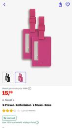 PARTIJHANDEL 50 stuks roze koffertags, Ophalen of Verzenden, Zo goed als nieuw