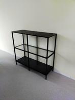 Ikea stellingkast hout/glas, Huis en Inrichting, Ophalen, Zo goed als nieuw