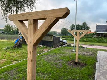 Waspalen / Droogpalen / Waslijnpalen Eiken beschikbaar voor biedingen