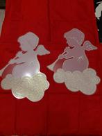 Kerstengelen met glitter decoratie, Ophalen, Zo goed als nieuw