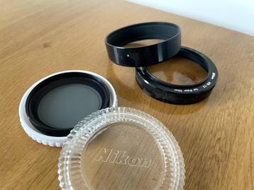 Nikon 62mm polar filter met zonnekap HN-12 beschikbaar voor biedingen