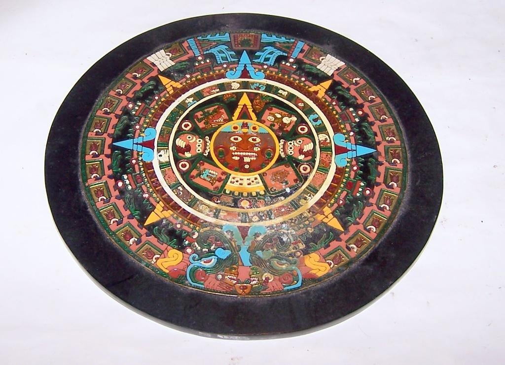 Mooie Azteken kalender. Doorsnee 15cm. Izgs., Ophalen of Verzenden