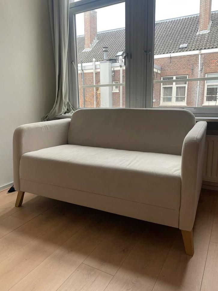 Gratis IKEA Linanas 2-zitsbank - grijs-beige, Huis en Inrichting, Banken | Sofa's en Chaises Longues, Zo goed als nieuw, Tweepersoons
