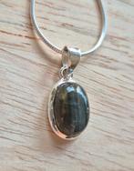 Zilveren kettinghanger met Labradoriet, Sieraden, Tassen en Uiterlijk, Kettinghangers, Nieuw, Ophalen of Verzenden, Met edelsteen