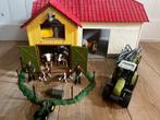 Schleich boerderij met tractor en diverse dieren, Ophalen of Verzenden, Zo goed als nieuw, Jongen of Meisje