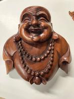 Balinese houten ‘happy boeddha’ voor aan de wand, Huis en Inrichting, Woonaccessoires | Boeddhabeelden, Ophalen, Zo goed als nieuw