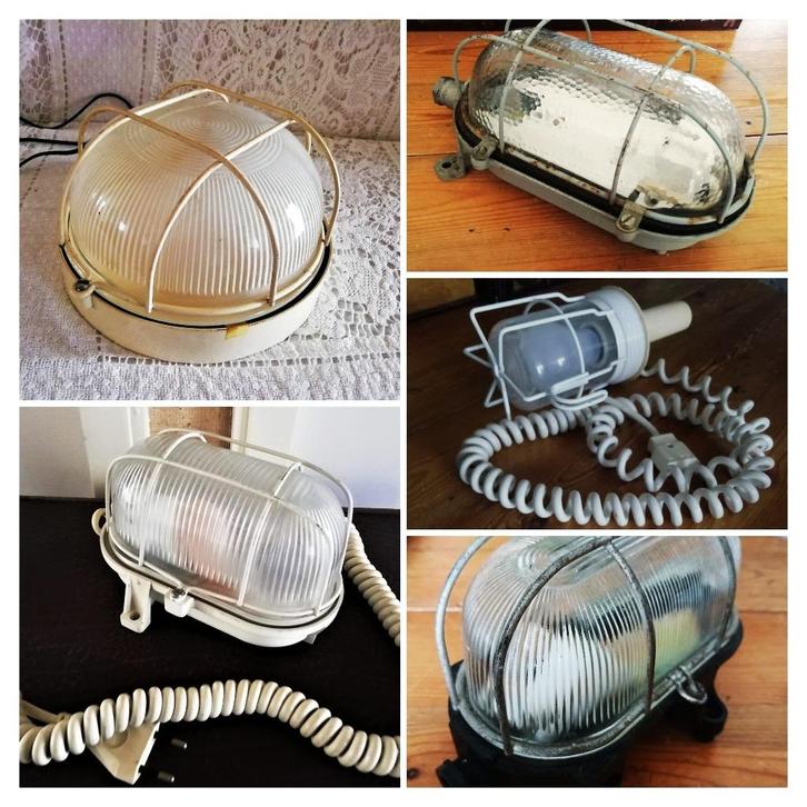 Industrieel bully eye kooilamp plafondlamp METAAL loop, Verzamelen, Retro, Huis en Inrichting, Ophalen of Verzenden