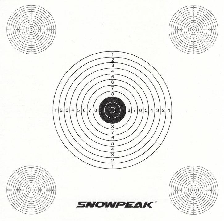 Snowpeak | 5T | SCHIETKAARTEN | 14 x 14 cm | 100 Stuks, Sport en Fitness, Schietsport-accessoires, Nieuw, Ophalen of Verzenden