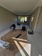 Plak PVC visgraat MATERIAAL+LEGKOSTEN nu voor maar €44.95, Huis en Inrichting, Stoffering | Vloerbedekking, Ophalen, Crème, 75 m² of meer