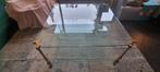 Vintage Peter Ghyczy salontafel T24 messing glas jaren 70, Antiek en Kunst, Ophalen
