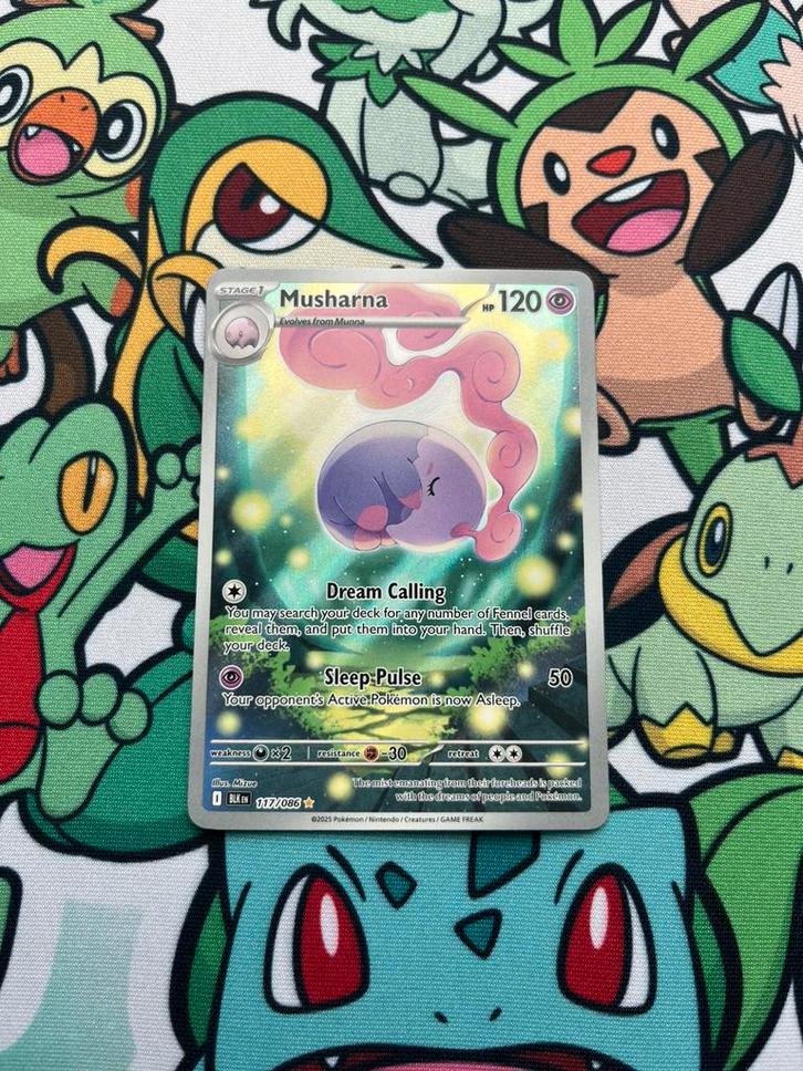 Musharna 117/086, Hobby en Vrije tijd, Verzamelkaartspellen | Pokémon, Zo goed als nieuw, Losse kaart, Foil, Verzenden