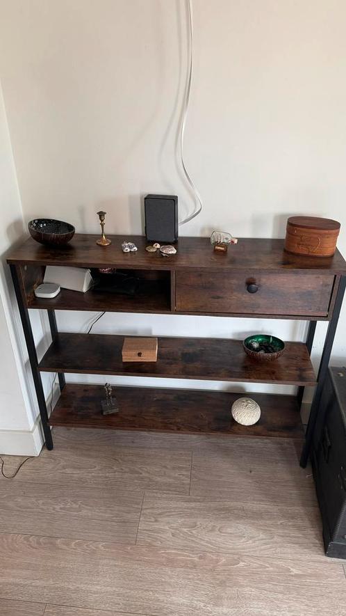 Side table with storage, Huis en Inrichting, Tafels | Sidetables, Zo goed als nieuw, Minder dan 25 cm, 100 tot 150 cm, Ophalen