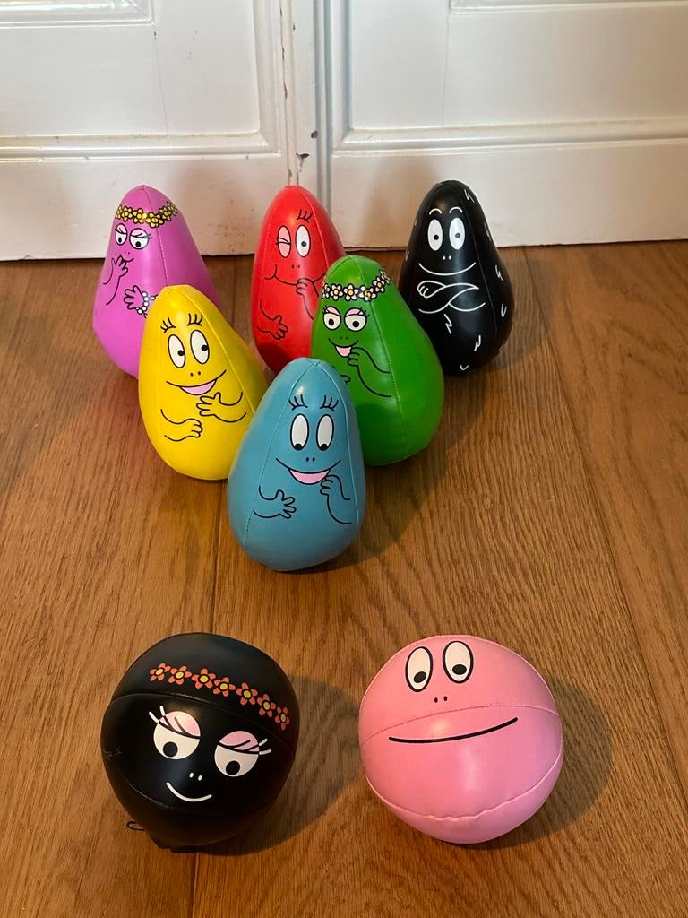Barbapapa Kegelspel - Zachte Kegels in Opbergtas, Kinderen en Baby's, Ophalen of Verzenden, Gebruikt, Jongen of Meisje