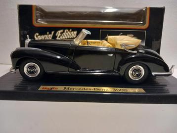 Mercedes Benz 300 S cabriolet zwart Maisto metal 1:18 KRD beschikbaar voor biedingen