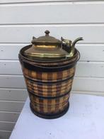 antieke houten thee-emmer/stoof compleet met theeketel, Ophalen of Verzenden