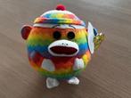 Ty Beanie Ballz Sock Monkey 12cm - Regenboog, Nieuw, Overige typen, Ophalen of Verzenden