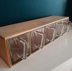 IKEA FÖRHÖJA kruideniersrek grutters bakjes glazen bakjes la, Gebruikt, Minder dan 25 cm, Minder dan 100 cm, 50 tot 100 cm