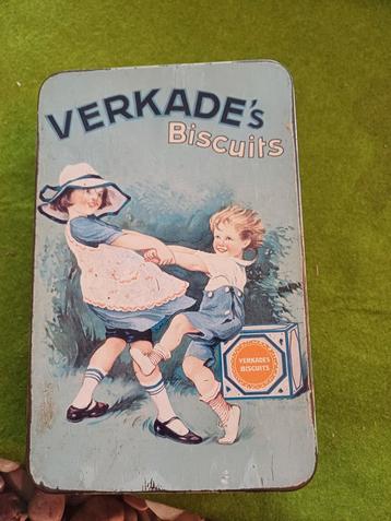 Vintage Verkade Biscuit Tin - Holland beschikbaar voor biedingen