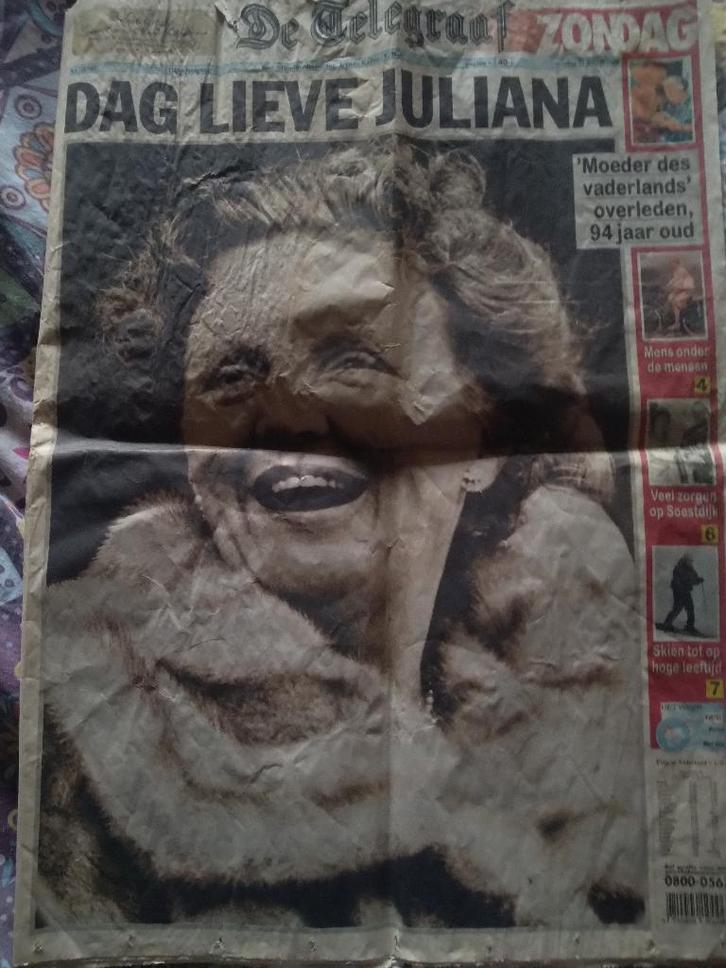De Telegraaf 21-03-2004 - Overlijden Juliana, Verzamelen, Tijdschriften, Kranten en Knipsels, Tijdschrift, Nederland, 1980 tot heden