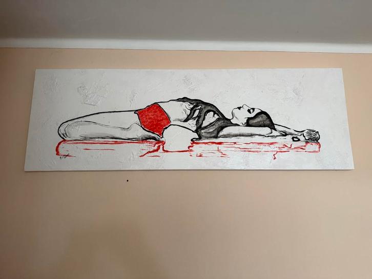Yoga schilderij blikvanger., Antiek en Kunst, Kunst | Schilderijen | Klassiek, Ophalen