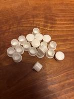 Witte Kunststof Dopjes - Set van 18, Ophalen, Zo goed als nieuw, Materiaal