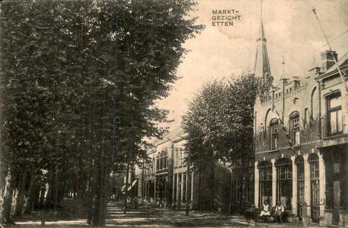 Marktgezicht Etten, Verzamelen, Ansichtkaarten | Nederland, Gelopen, Noord-Brabant, 1920 tot 1940, Ophalen of Verzenden