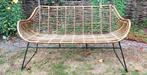Metalen tuinbankje met houtlook, Tuin en Terras, Tuinbanken, Ophalen of Verzenden, Zo goed als nieuw, Metaal