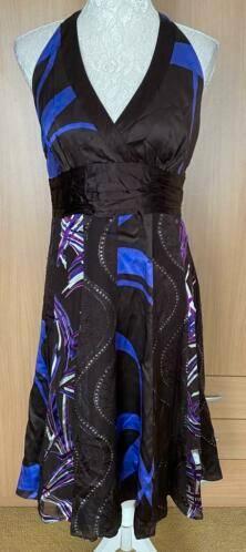 Monsoon jurk maat M van zijde [v], Kleding | Dames, Jurken, Zo goed als nieuw, Maat 38/40 (M), Overige kleuren, Knielengte, Ophalen of Verzenden