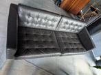 Ikea Landskrona 3-zits bruin leer, Gebruikt, Vintage, Driepersoons, Ophalen of Verzenden