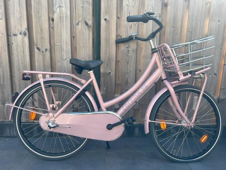 Cortina U4 metallic roze meisjes transport fiets 24 inch, Fietsen en Brommers, Fietsen | Meisjes, Gebruikt, 24 inch, Versnellingen