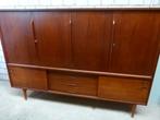 vintage teak highboard Copenhagen Mid-Century, Ophalen, Gebruikt, 150 tot 200 cm, Teakhout