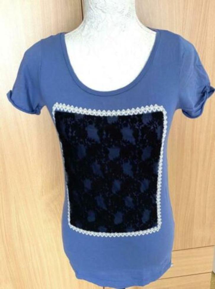 Vero Moda top/shirt maat S/M, Kleding | Dames, Tops, Zo goed als nieuw, Maat 38/40 (M), Blauw, Korte mouw, Ophalen of Verzenden