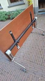 Degelijke, Inklapbare, verrijdbare tafels.  160 l, 80 br, Huis en Inrichting, Bureaus, Ophalen of Verzenden, Gebruikt
